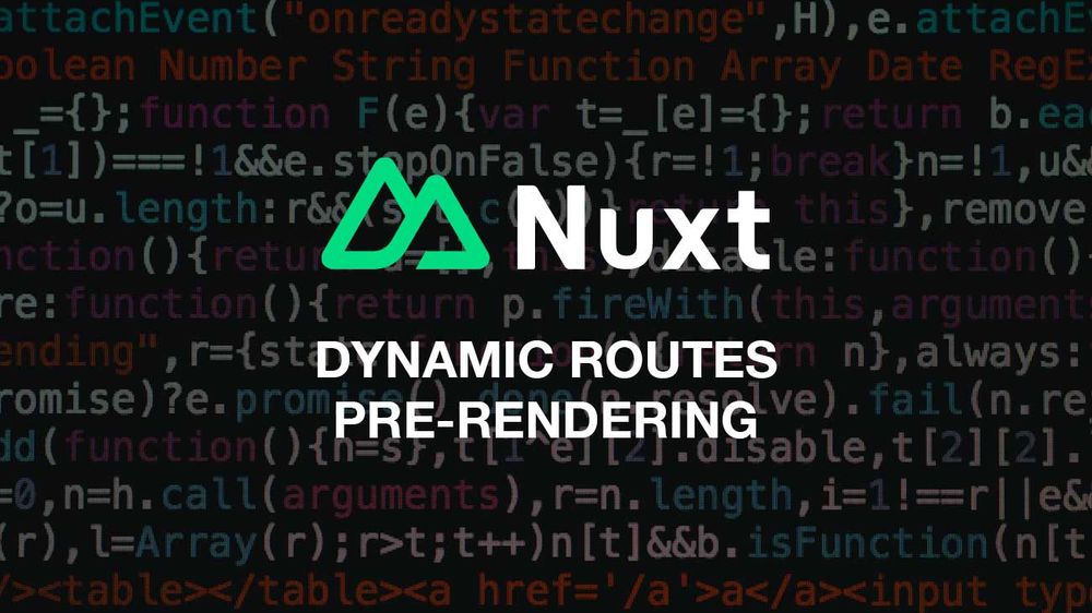 Title image of the port: Nuxt 3 Hybrid Rendering: Pre-Render Dynamic Routes (SSG)