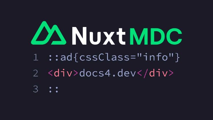 Title image for the blog post on how to use Vue components with Nuxt MDC